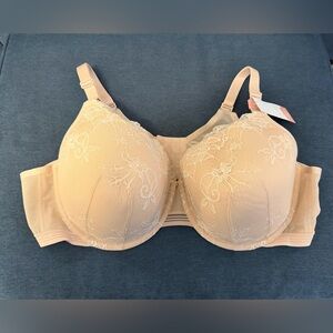 NEW Cacique Lightly Lined Demi Bra Nude Size 46D
